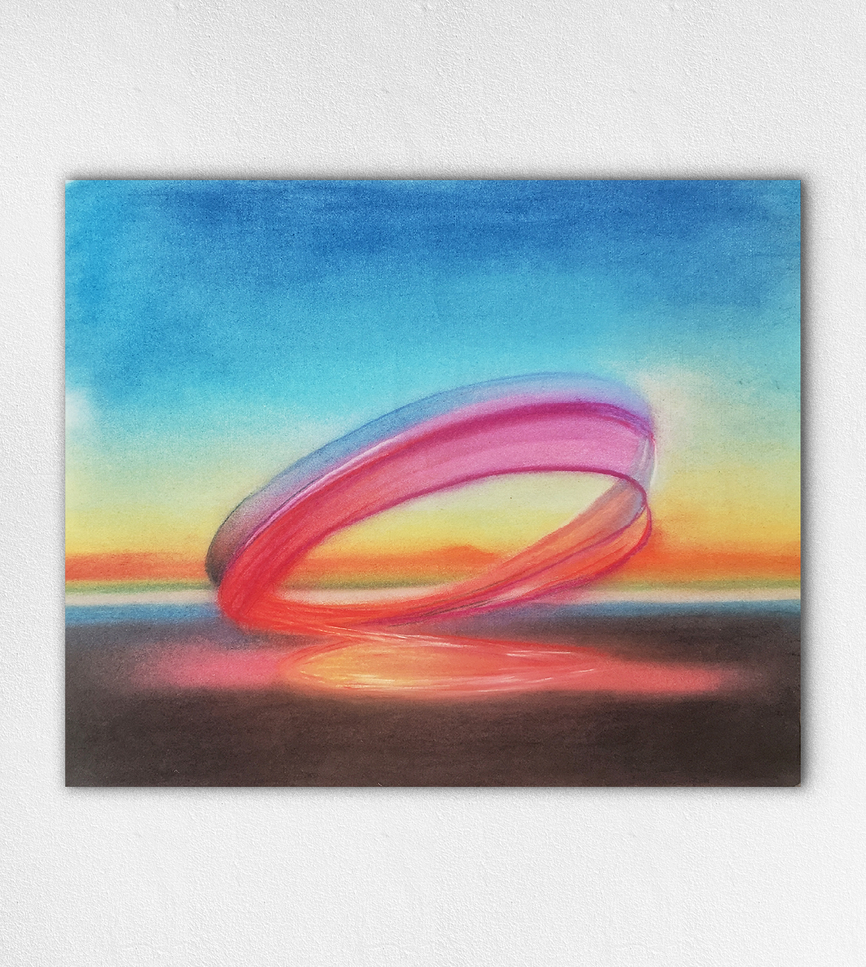 L’anneau du crépuscule, pastel sec 65 × 54 cm — Ivan Colas, 2025