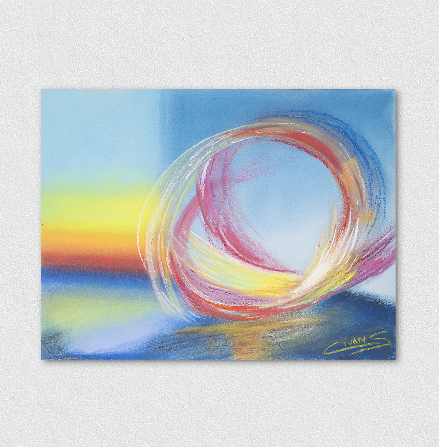 Ce qui traverse, pastel sec 24 x 18 — Ivan Colas, 2026
